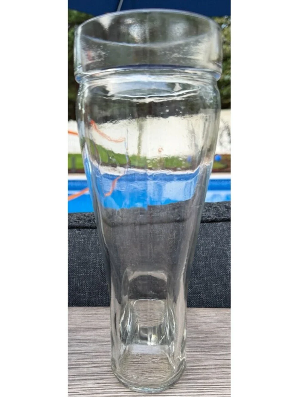Room 2 Room XL Boot Glass Beer Stein 40+ Ounces Clear Glass Large Drinking Boot